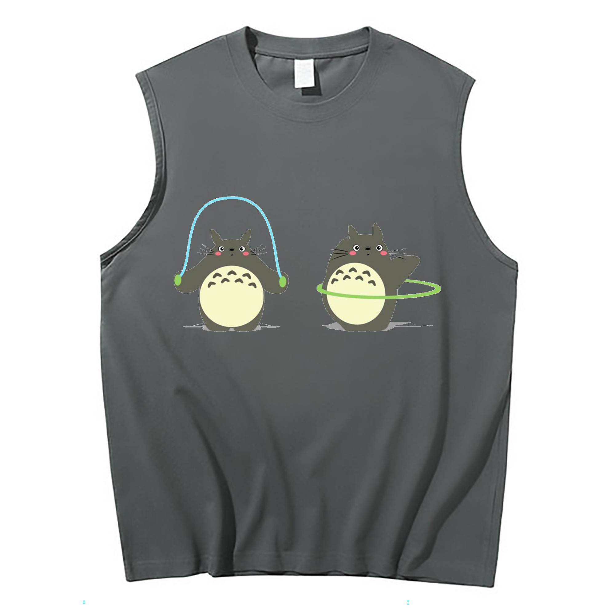 （画像用） となりのトトロ 草壁メイ 草壁サツキ My Neighbor Totoro Satsuki Kusakabe Mei Kusakabe コットン100％タンクトップ（フロントプリント）